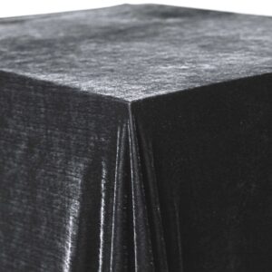 Charcoal Gray Velour Tablecloth