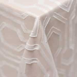 White Chiffon Hexagon Overlay