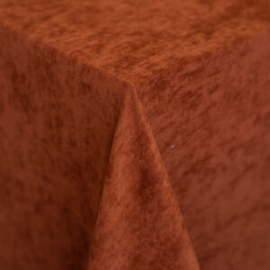 Rust Orange Suede Tablecloth