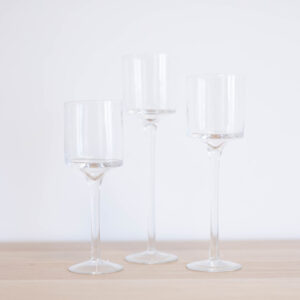 5 Glass Goblet Cups
