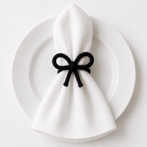 Black Bow Napkin Ring