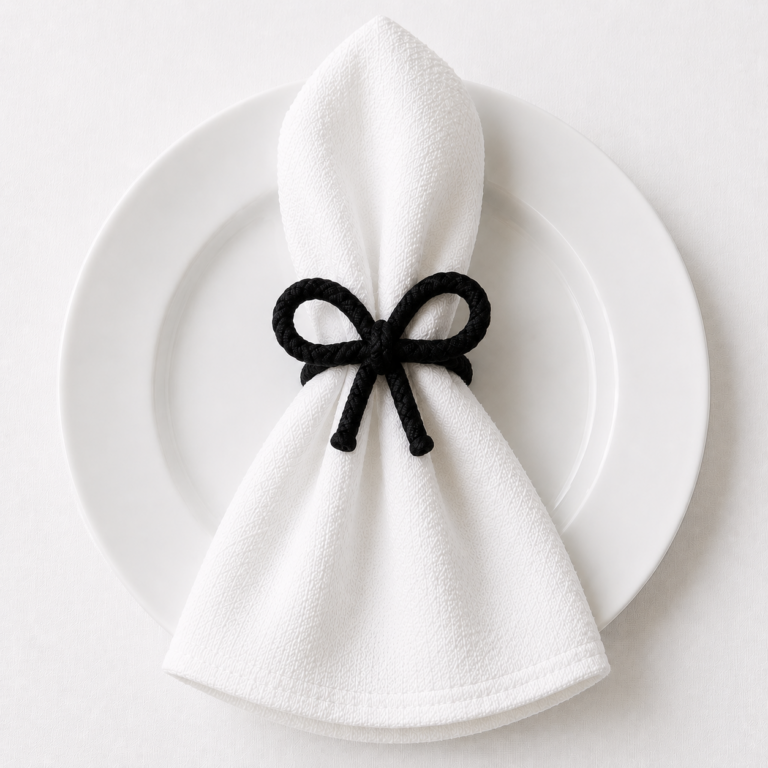 Black Bow Napkin Ring