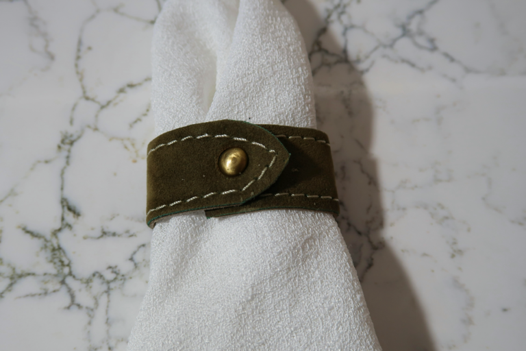 Olive Green Leather Buckle