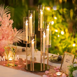 Medium Modern Gold Candelabra