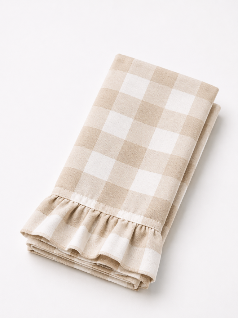 Checker Ruffled Napkin