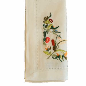 Embroidered Floral Napkin