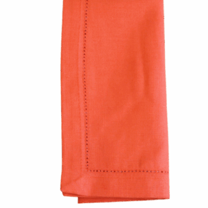 Terracotta Orange Hemstitch Napkin