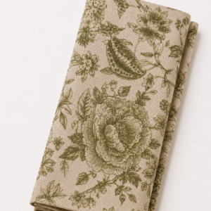 Green Porcelain Print Napkin