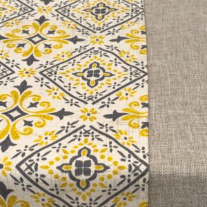 Grey and Yellow Mandala Runner