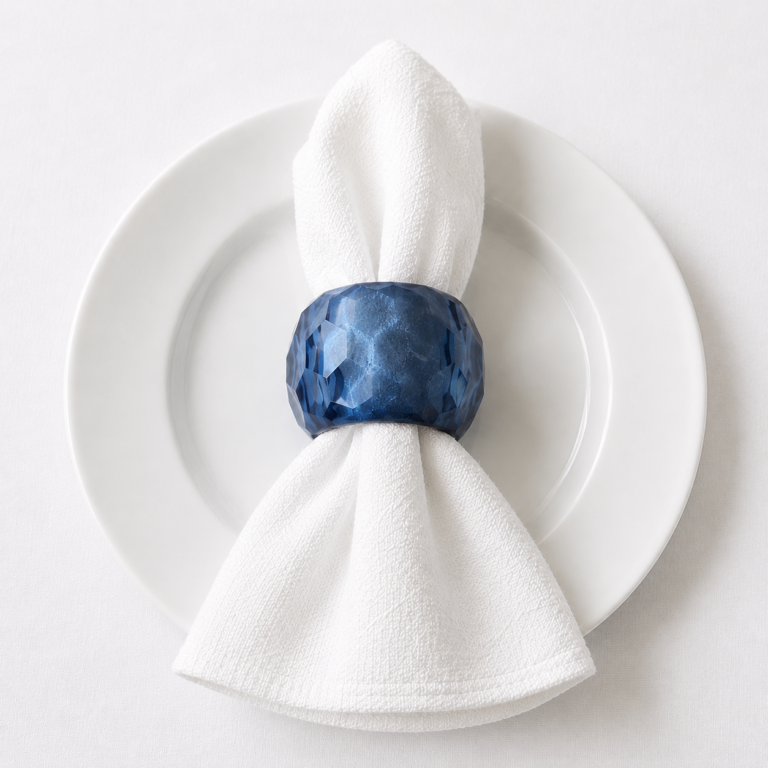 Blue Lucite Napkin Ring