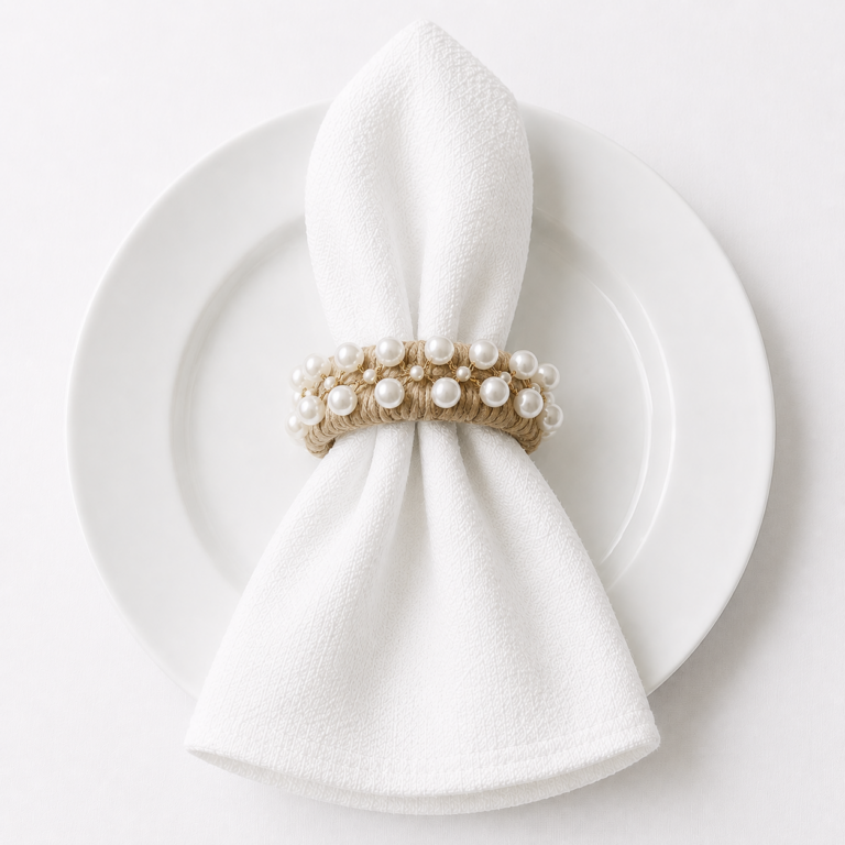 Beaded Pearl Napkin Ring