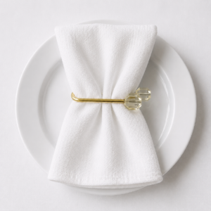 Gold Bead Napkin Clip