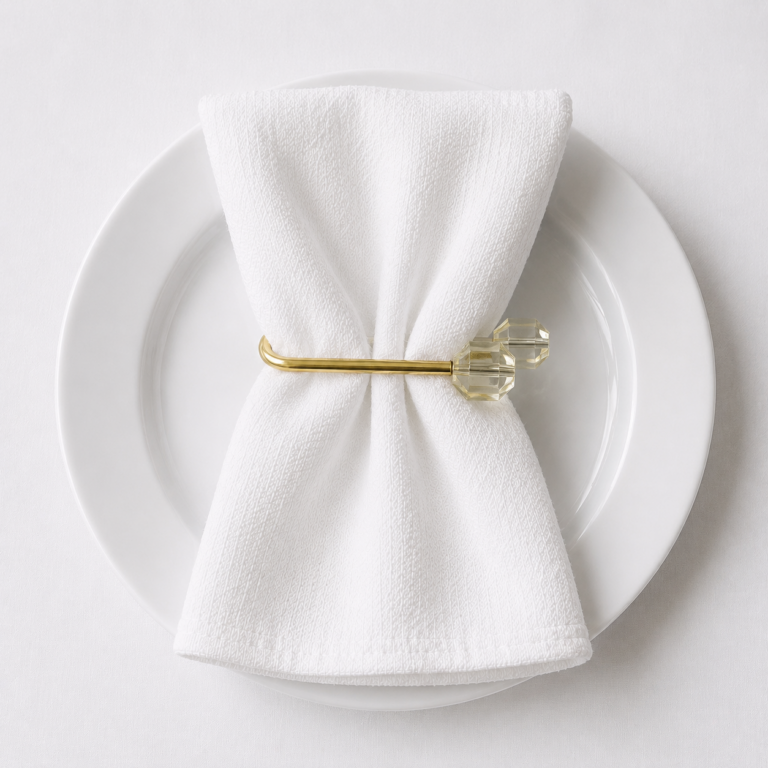 Gold Bead Napkin Clip