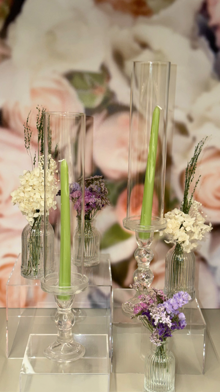 Glass Centerpiece Set