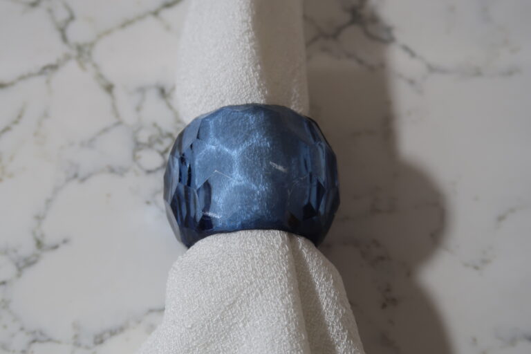 Blue Lucite Napkin Ring