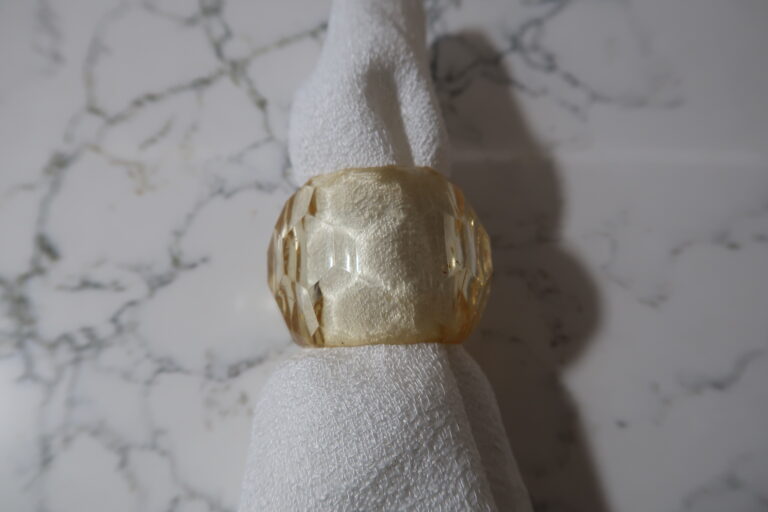 Light Gold Lucite Napkin Ring