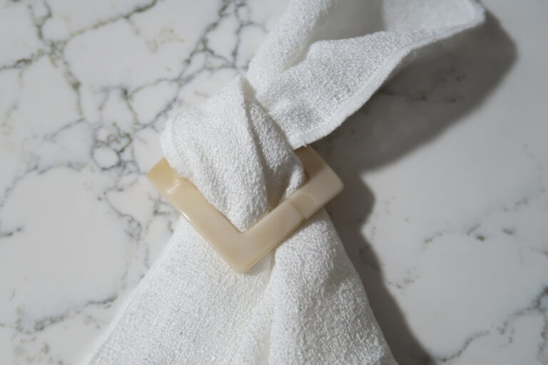 Square Marble Napkin Ring