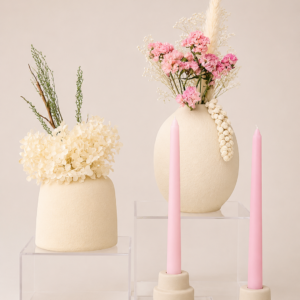 Natural Ceramic Centerpiece Set