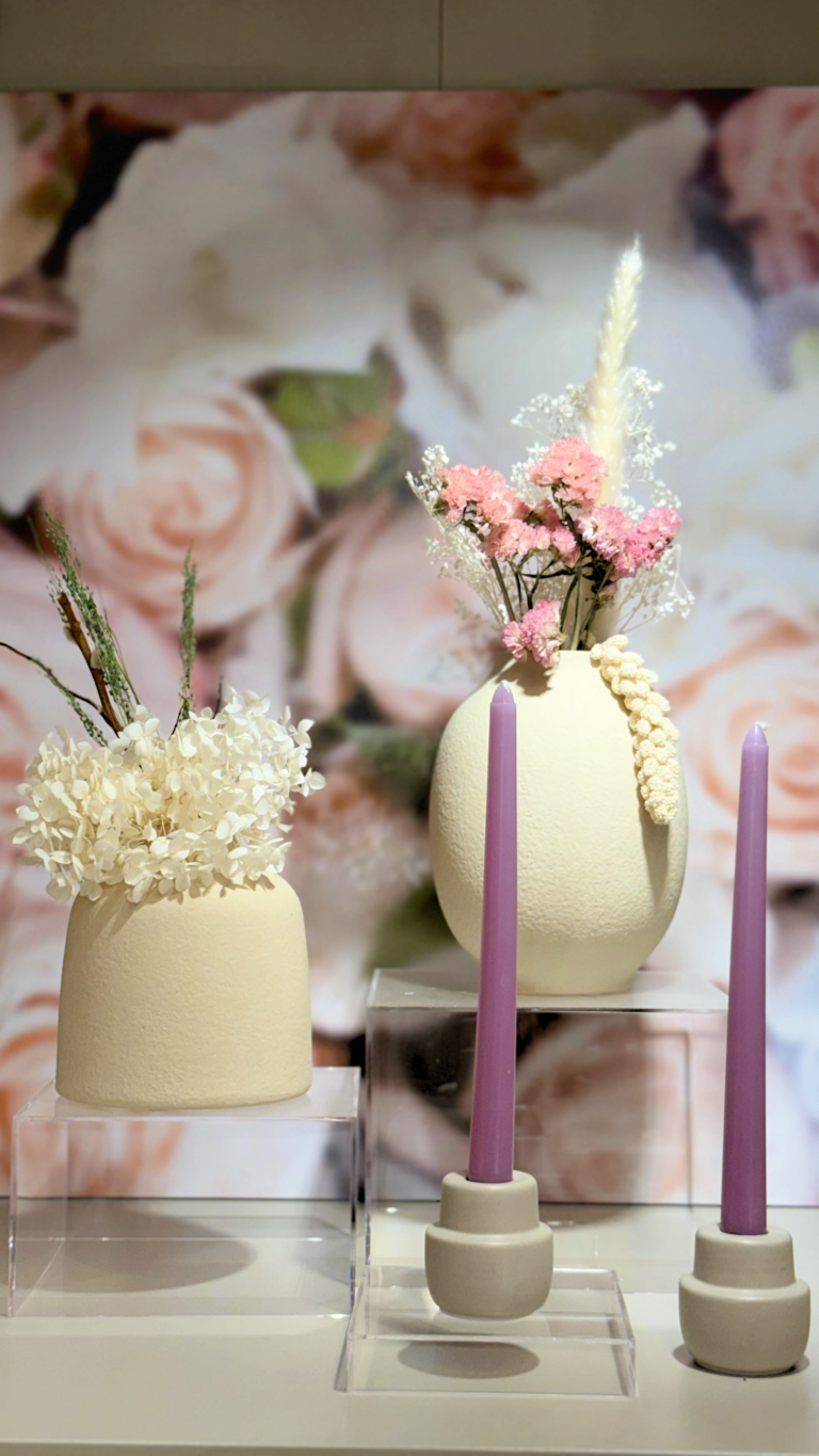 Natural Ceramic Centerpiece Set