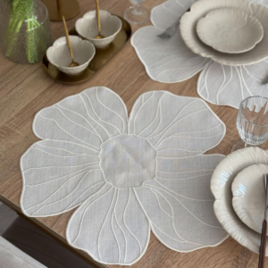 White Lotus Flower Placemat